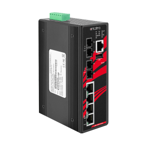 Antaira LMP-0602-M-V2 6-Port Managed Power over Ethernet Switch with 2 SC Fiber Ports